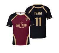 Blue Football Lock Basard Igarashi 3D Digital Printing Grim Mensah Ali Ness Noa Kaiser Manga Character Top Short Sleeves T-Shirts