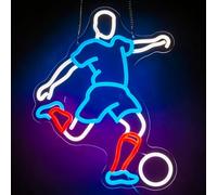 Blue Football Player Neon Light Sign for Wall Decor - Dimmable LED Sign for Bedroom, Bar, Man Cave & Game Room Decor - Gifts for Football Lover, Boys, Boyfriend, Husband - 16.5×12 Inch