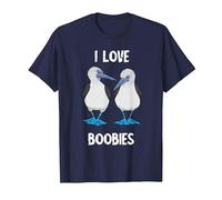 Blue Footed Boobies Boobies Lovers Tropical Sea Bird T-Shirt, Men, Navy Blue, Medium