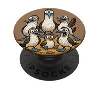 Blue Footed Booby Family Galapagos Islands PopSockets Adhesive PopGrip