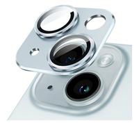 (Blue, For iPhone 15) Natural Titanium Gray Metal Camera Lens Protector for Iphone 16 15 Pro Max 14 Plus 13 Mini 12 11 14Pro 15Pro 13Pro 12Pro Glass Protection Accessories