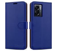 (Blue) For Oppo A77 5G Case Leather Wallet Book Cover