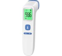 (Blue) Forehead Thermometer for Baby And Adults With Fever Alarm LCD Display And Memory Function