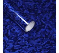 Blue Forged Carbon Fiber Vinyl Wrap, Foneso Self Adhesive Film, High Glossy Car Wrap Roll, Auto Interior Stickers Sheets Films Wraps Without Bubble for DIY Use 1ft x 5ft