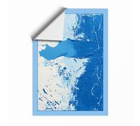 Blue Form Minimalist Unframed Wall Art Print A3 (42×29.7cm), Wall Decor for Living Room, Bedroom, Office & Home, Art Gift