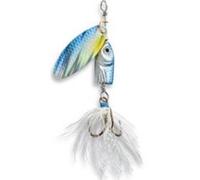 Blue Fox Flash Spinner, Inline Spinner Lure for Trout, Bass, and Salmon, High Flash Fishing Spinner for Rivers and Lakes, Blade Size 1, Blue Shad