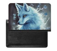 Blue Fox Passport Holder Cover Passport Cover Protector Essentials with Credit Card Slots Slim Travel Wallet Covers Documents Organizer Protector for Man&Women