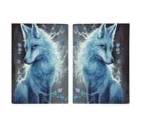 Blue Fox Passport Holder Fashion Passport Cover Passport Protector Travel Document Organizer ID Card Protector Exquisite Passport Wallet Cover Credit Card Holder