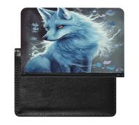 Blue Fox Passport Holder Vaccine Card Holder Travel Document Organizer Credit Card Organizer for Women/Men