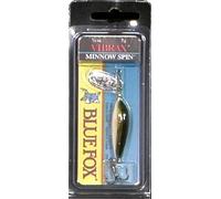 Blue Fox Vibrax Minnow Spin, Inline Spinner Lure Body for Trout, Bass, Walleye, and Salmon Fishing, Blade Size 1, Minnow/Silver