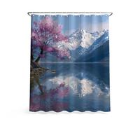 Blue Fresh Beautiful Serene Elegant Healing Shower Curtain Quick-Drying Bath Curtain for Bathroom Includes Shower Curtain Hooks(90 x 180 cm/W 35.4" x L 70.9")