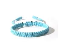 Blue Friendship Bracelets Tibetan Buddhist Bracelet Set Blue Bracelets for Women Men Adjustable Handmade Braided Rope String Bracelet Lucky Protection Woven Cotton Matching Couple Bracelets, 5.9-11.8
