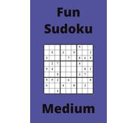 Blue Fun Sudoku Book, 9x9 Puzzles, 150 Pages, 5x8, Medium