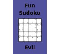 Blue Fun Sudoku Book, 9x9 Puzzles, 200 Pages, 5x8, Evil