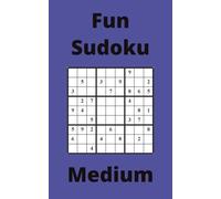 Blue Fun Sudoku Book, 9x9 Puzzles, 200 Pages, 5x8, Medium