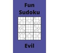 Blue Fun Sudoku Book, 9x9 Puzzles, 300 Pages, 5x8, Evil