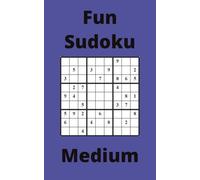 Blue Fun Sudoku Book, 9x9 Puzzles, 300 Pages, 5x8, Medium