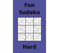 Blue Fun Sudoku Book, 9x9 Puzzles, 50 Pages, 5x8, Hard