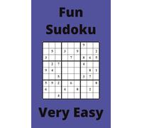 Blue Fun Sudoku Book, 9x9 Puzzles, 50 Pages, 5x8, Very Easy