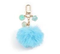 Blue Fur Ball Keychain, Cute Cartoon Keychain, Fluffy Bag Charm, Birthday Gifts for Women, Mum Gifts, Friendship Keyring, Creative Design, Key Holder Accessory, Stylish Keyring for Friends