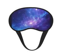Blue Galaxy Blackout Sleep Mask - Soft Adjustable Eye Mask for Full Light Blocking, Deep Sleep, Travel & Relaxation