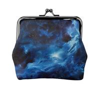 Blue Galaxy Lightweight Wallet Minimalist Wallet For Daily Commute And Travel Adventures, Black, One Size, Art Deco