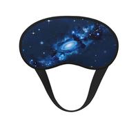 Blue Galaxy Pattern Print Black Out Eye Mask for Sleeping Airplane, Sleep Mask Polyester for Home and Travel