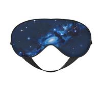Blue Galaxy Pattern Print Breathable Full-Cover Eye Mask Stylish Adjustable Nap Night Restful Environment