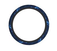 Blue Galaxy Pattern Print Steering Wheel Cover Non-Slip All Seasons Protection Comfortable Cars Accessory