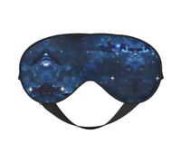 Blue Galaxy Print Eye Mask,Silk-Like Sleep Mask,Night Sleeping Mask for Men Women,for Sleep Relaxation