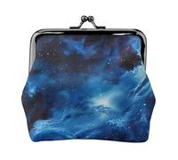 Blue Galaxy Print Lightweight Women Coin Purse Exquisite Waterproof Small Pouch for Coins Cards