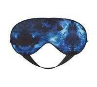 Blue Galaxy Print Soft Eye Mask - Comfortable Sleep, Elastic Nighttime Shade, Eye Covers for Travel, Meditation