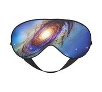 Blue Galaxy Print Versatile Eye Mask Full Coverage Sleep Aid Lightweight Breathable Travel Camping