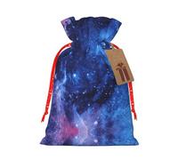 Blue Galaxy Printed Drawstring Gift Bags,Various Sizes, Bulk Plastic Packaging Bags