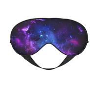 Blue Galaxy Printing Reversible Design Sleep Mask, Ideal for Camping, Meditation & Shifts, Snug Fit,No Light Leakage
