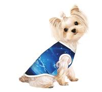 Blue Galaxy Star Moon MountainPrint Pet T-Shirt Lightweight Soft Stretchy Tank Top Indoor Outdoor Daily Vest Apparel