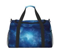 Blue Galaxy2 print Carry on Luggage for Women Men Shoulder Weekender Crossbody Bag for Yoga Travel Must Haves, Black, One Size
