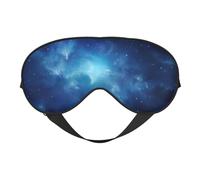 Blue Galaxy2 Print Silk Like Sleep Eye Mask Comfortable Blindfold Adjustable Soft Eye mask for Sleep