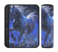 Blue Galloping Horse 2 Pack carseat Strap Covers, Release Stress to Your Neck and Shoulders, car seat Belt Cover for Auto