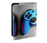Blue Game Controller Print Passport Holder Cover Wallet Passport Cover, Passport Wallet Case for Cards and Documents