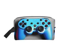 Blue Game Controller Storage Bag Toiletry Bag Cosmetic Bag Stationery Bag Travel Bag Daily Storage Bag