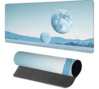 Blue Gaming Mouse Mat 1000x500x3mm, Mouse Pad Large Planet, Desk Mat with Stitched Edge, Mousepad with Non-Slip Rubber Base, Office Accessories, Keyboard Pad, for Gifts, PC, Gaming, Desk Office 1-6012