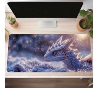 Blue Gaming Mouse Mat Dragon Large Mouse Pad 70 x 30cm XXL Mousepad Desk Mat Improved Precision and Speed Rubber Base for Stable Grip on Smooth Surfaces Table Pad PjY6113 T-5