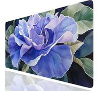 Blue Gaming Mouse Mat Plant Mouse Pad Large 1000x500x3mm, Extended Waterproof Mousepad Smooth Cloth Surface Improved Precision And Speed, Desk Mat Non-Slip Rubber Base for Home Office Gaming GKuk-1120