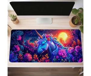 Blue Gaming Mouse Mat Unicorn Large Mouse Pad 800x400x3mm XXL Mousepad Desk Mat Improved Precision and Speed Rubber Base for Stable Grip on Smooth Surfaces Table Pad PjY11317 S-S