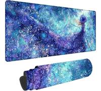Blue Gaming Mouse Pad Cartoon Large Mouse Mat 1000x500x3 mm with Stitched Edges, Extended XXL Gaming Mousepad Waterproof Soft Cloth, Desk Mat with Anti Slip Base for Desk Keyboard Decor Gifts w-1425