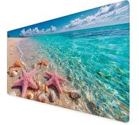 Blue Gaming Mouse Pad Sea Large Mouse Mat Comfortable Mousepad with Smooth Cloth Surface, Textured Wear Resistant, Improved Precision and Speed, Mousemat 1200x600x3mm, Desk Accessories for Men K7-4