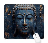Blue Gaming Mouse Pad,Zen Mouse Pad 300x250x3mm Mousepad Small Size Stitched Edge,Waterproof Non-Slip Rubber Base Mousemat Improves Accuracy and Speed,Desk Mat Laptop for Office Gaming and Home D-795