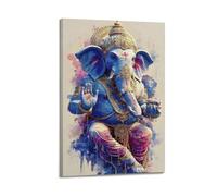 Blue Ganesha Statue Wall Art, Divine Decor, Home Poster Artistic Wall Mural Modern Hanging Decor Poster24x36inch(60x90cm)