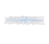 Blue Garters for Brides Bridal Lace Wedding Garters for Brides with Bow Something Blue for the Bride Bridal Gifts Elastic Lace Leg Garter for Bride to Be Hen Bachelorette Party Wedding Accessories